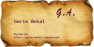 Gerle Antal névjegykártya